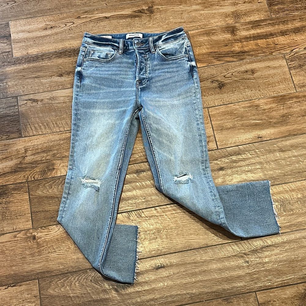 Vigoss Light Blue Crop Straight Leg Stevie Jeans Sz 26 NWT